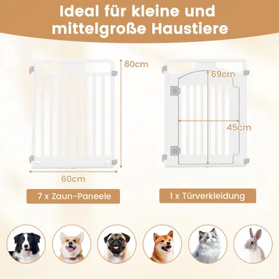 GIANTEX Faltbarer Hundepark aus Kunststoff, individuelle Form GIANTEX Faltbarer Hundepark aus Kunststoff, individuelle Form