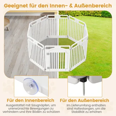 GIANTEX Faltbarer Hundepark aus Kunststoff, individuelle Form GIANTEX Faltbarer Hundepark aus Kunststoff, individuelle Form