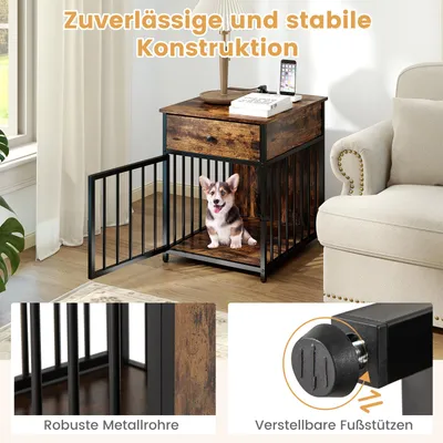 GIANTEX Hundekäfig mit Schublade und abschließbarer Tür GIANTEX Hundekäfig mit Schublade und abschließbarer Tür