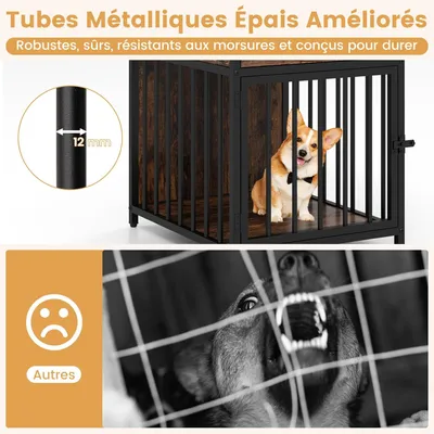 GIANTEX Cage pour Chiens avec Tiroir et Porte Verrouillable