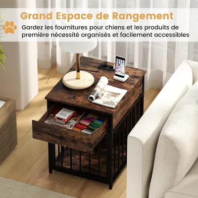 GIANTEX Cage pour Chiens avec Tiroir et Porte Verrouillable