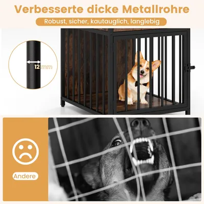 GIANTEX Hundekäfig mit Schublade und abschließbarer Tür GIANTEX Hundekäfig mit Schublade und abschließbarer Tür