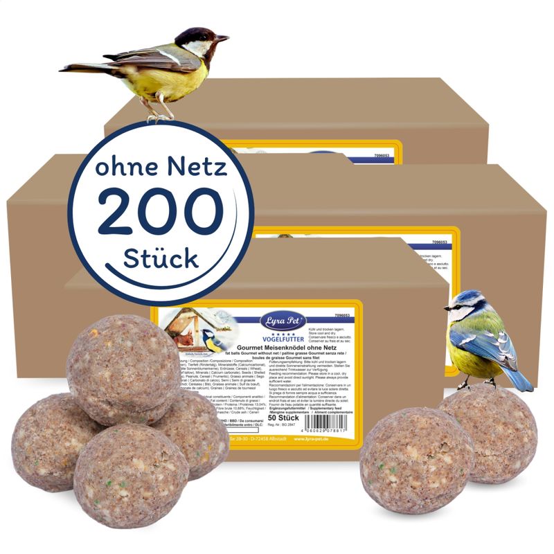 Lyra Pet® Gourmet Boulettes de mésanges sans coquille sans filet