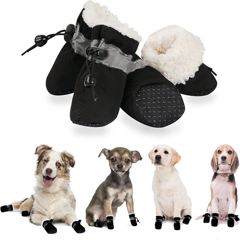 IntiMeg Plüsch-Schutzschuhe für Hunde