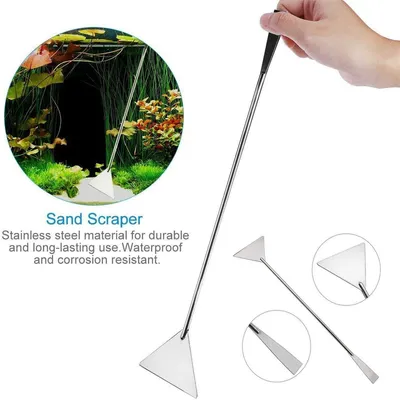IntiMeg Raspador de acuario de acero inoxidable