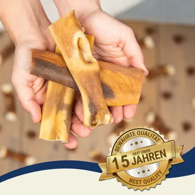 Peau de tête de bœuf Lyra Pet® brun doré foncé