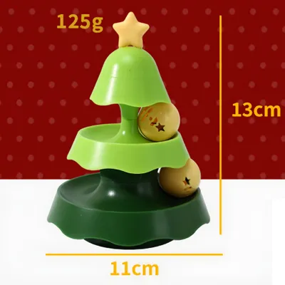 FurryFusion Jouet interactif pour chat en forme d'arbre de Noël