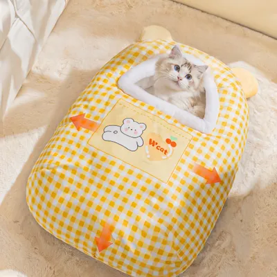 FurryFusion Sac de sommeil pour chat d'hiver