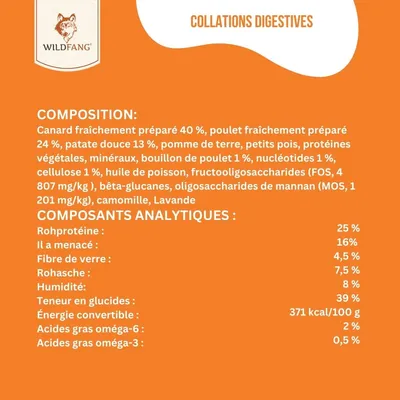Wildfang® Snacks digestifs fonctionnels pour chiens
