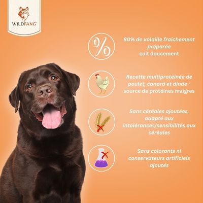 Wildfang® Snacks sans céréales à 80% de volaille pour chiens