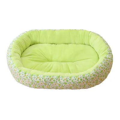 IntiMeg Panier pour Chien et Chat-Petites fleurs vertes