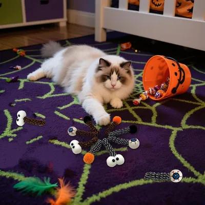 Jouet imprimé Hallowen pour chat