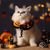 IntiMeg Collier et bonnet tricotés pour chat Halloween