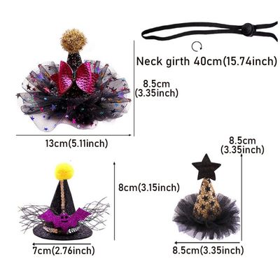 IntiMeg Sombreros de Halloween para perros y gatos (5 unidades)