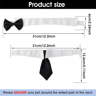 IntiMeg Lot de 2 Cravates et nœuds papillon pour Chien et Chat