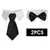 IntiMeg Lot de 2 Cravates et nœuds papillon pour Chien et Chat