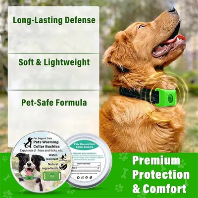 IntiMeg Colliers anti-puces pour Chien,Contient deux capsules