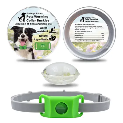 IntiMeg Colliers anti-puces pour Chien,Contient deux capsules IntiMeg Colliers anti-puces pour Chien,Contient deux capsules
