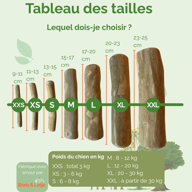Bois de caféier pour chien cinq pièces