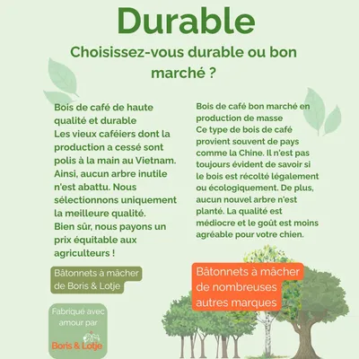 Bois de caféier pour chien cinq pièces