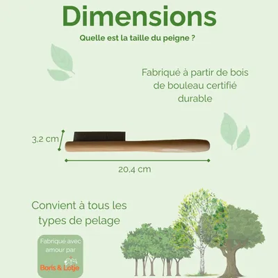 Peigne pour chiens – Éliminateur de poils pour animaux