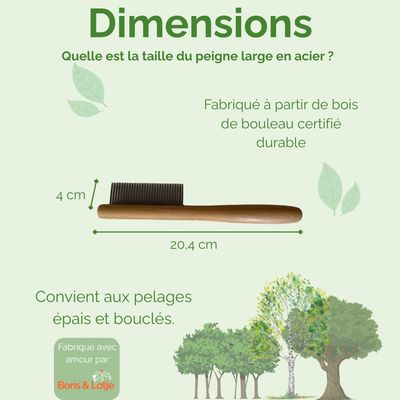 Peigne pour chiens – Éliminateur de poils pour animaux