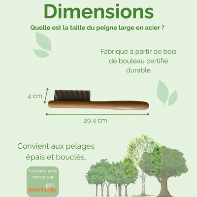 Peigne pour chiens – Éliminateur de poils pour animaux