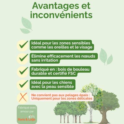 Peigne pour chiens – Éliminateur de poils pour animaux