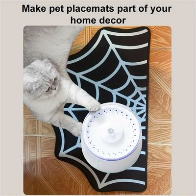 IntiMeg Sets de table pour chat et chien - Toile d'araignée