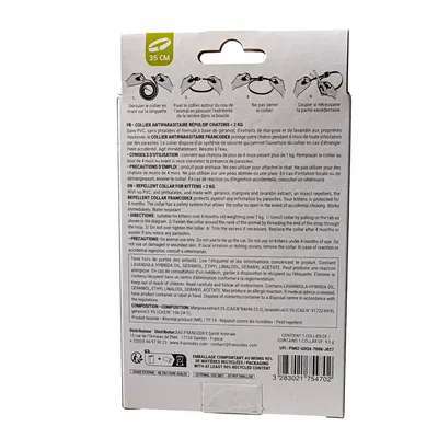 Collier Antiparasitaire Répulsif 35 cm pour chaton moins de 2 kg