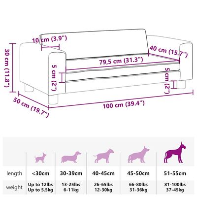 vidaXL lit pour chien Faux cuir