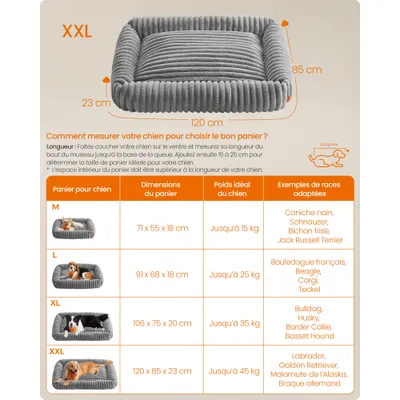 Feandrea Panier pour Chien, Taille Grande, Lavable