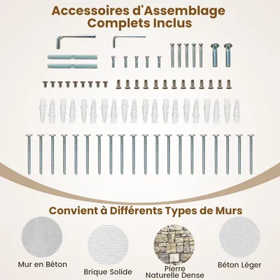 GIANTEX Arbre à Chat Mural avec 4 Niveaux Griffoir en Sisal