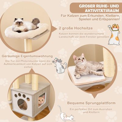 GIANTEX Kratzbaum Mit Selbstpflege-Bogen