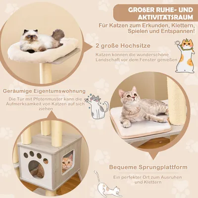 GIANTEX Kratzbaum Mit Selbstpflege-Bogen GIANTEX Kratzbaum Mit Selbstpflege-Bogen
