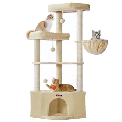 Arbre à Chat 48,5 x 48,5 x 140,7 cm avec Niche Grandes Plateformes