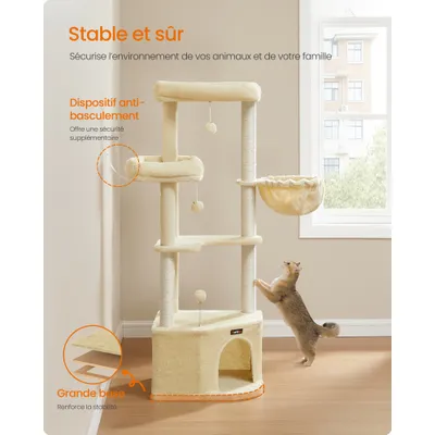 Feandrea Arbre à Chat,Tour de Jeux pour Chats,Grandes Plateformes