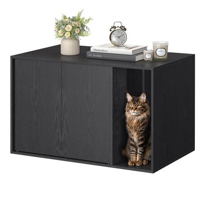 SONGMICS HOME Meuble Litière Chat,Cache-litière pour Grands Chats,  Table