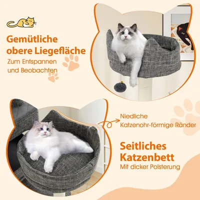 GIANTEX Katzenkratzbaum Mit Plattformen, Höhlen Und Kratzsäulen GIANTEX Katzenkratzbaum Mit Plattformen, Höhlen Und Kratzsäulen