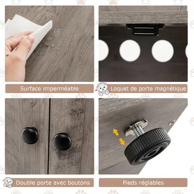 GIANTEX Arbre à Chat avec Meuble Litière et Griffoir