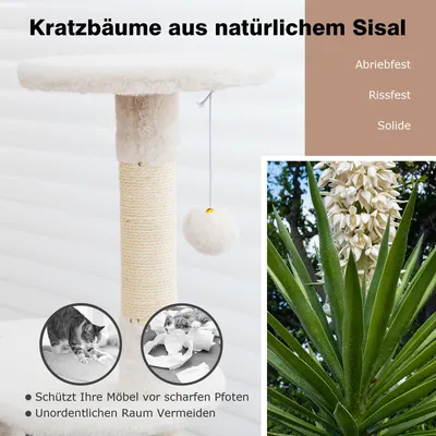 GIANTEX Kratzbaum Mit Katzentoilettenmöbel Und Kratzfläche GIANTEX Kratzbaum Mit Katzentoilettenmöbel Und Kratzfläche