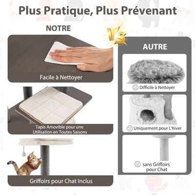 GIANTEX Arbre a Chat avec Perchoir Supérieur et Condo