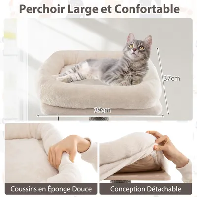 GIANTEX Arbre a Chat avec Perchoir Supérieur et Condo
