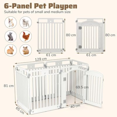 GIANTEX Parc pour Chien Pliable en Plastique,Forme Personnalisé