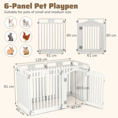 GIANTEX Faltbarer Hundepark aus Kunststoff, individuelle Form GIANTEX Faltbarer Hundepark aus Kunststoff, individuelle Form