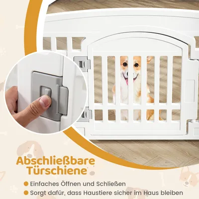 GIANTEX Faltbarer Hundepark aus Kunststoff, individuelle Form