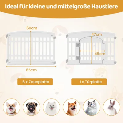 GIANTEX Faltbarer Hundepark aus Kunststoff, individuelle Form