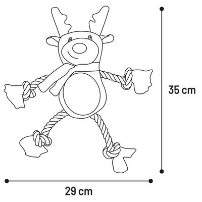 Caribou Vicente Brun 35 cm jeux Noel pour chien