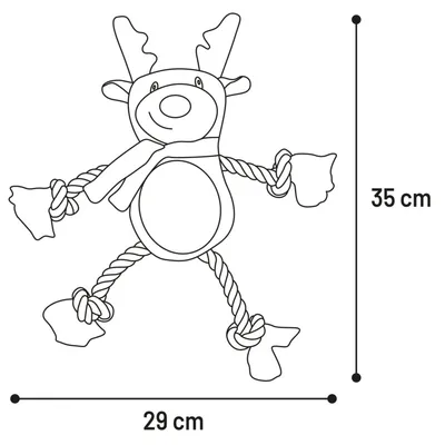 Flamingo - Caribou Vicente Brun 35 cm jouet Noel pour chien
