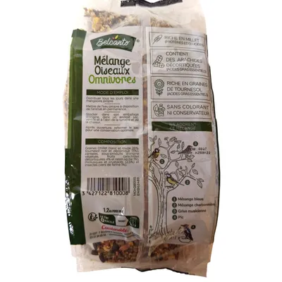 Nourriture oiseaux omnivores 1.2kg